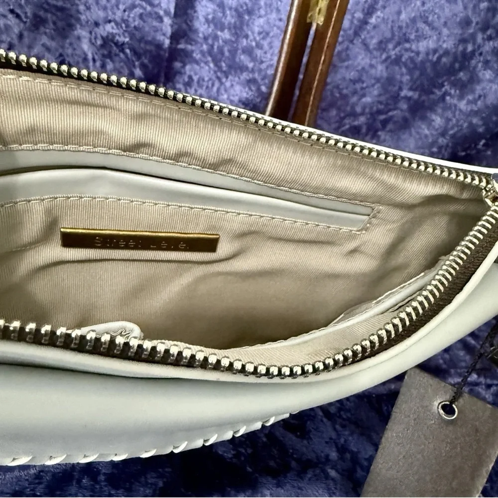 Street Level Pale Blue Clutch‎ Handbag Wristlet Envelope Fold Vegan New w/ Tags